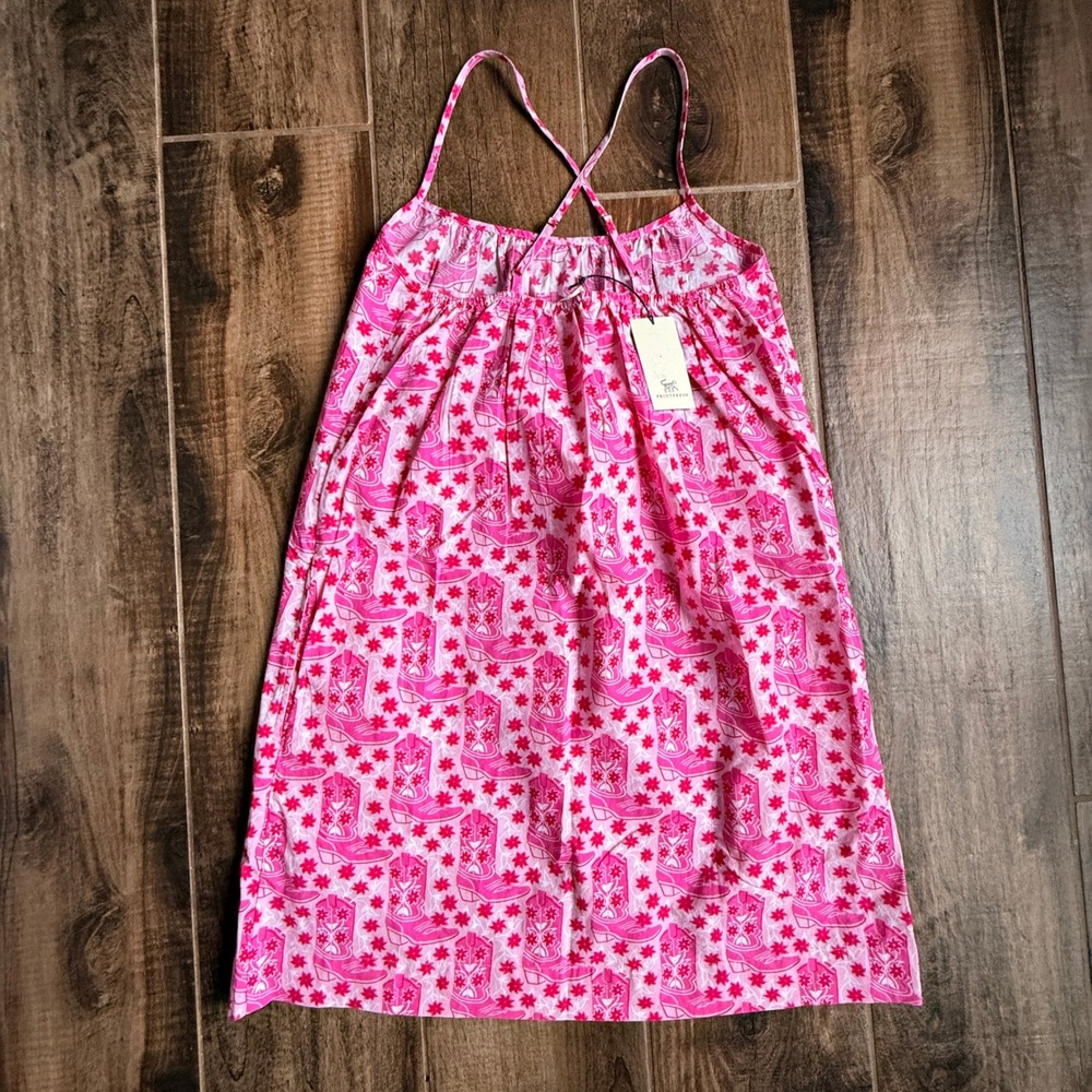 Printfresh Women's Rhinestone Cowgirl Organic Cotton Cami Nightgown,Pink,XS(NWT) - Picture 6 of 11